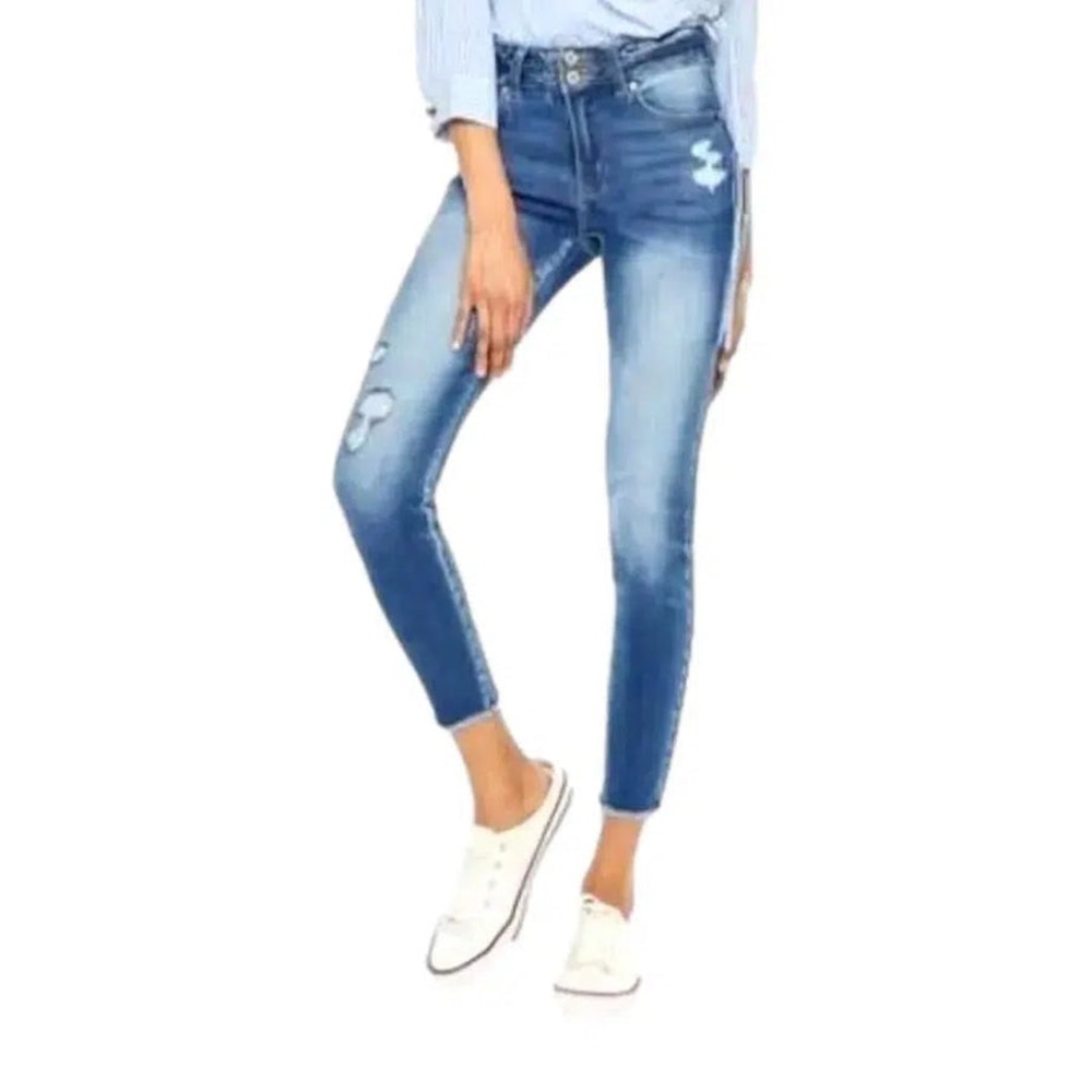 KanCan Blue Distressed High Rise Ankle Skinny Jeans •NWT•